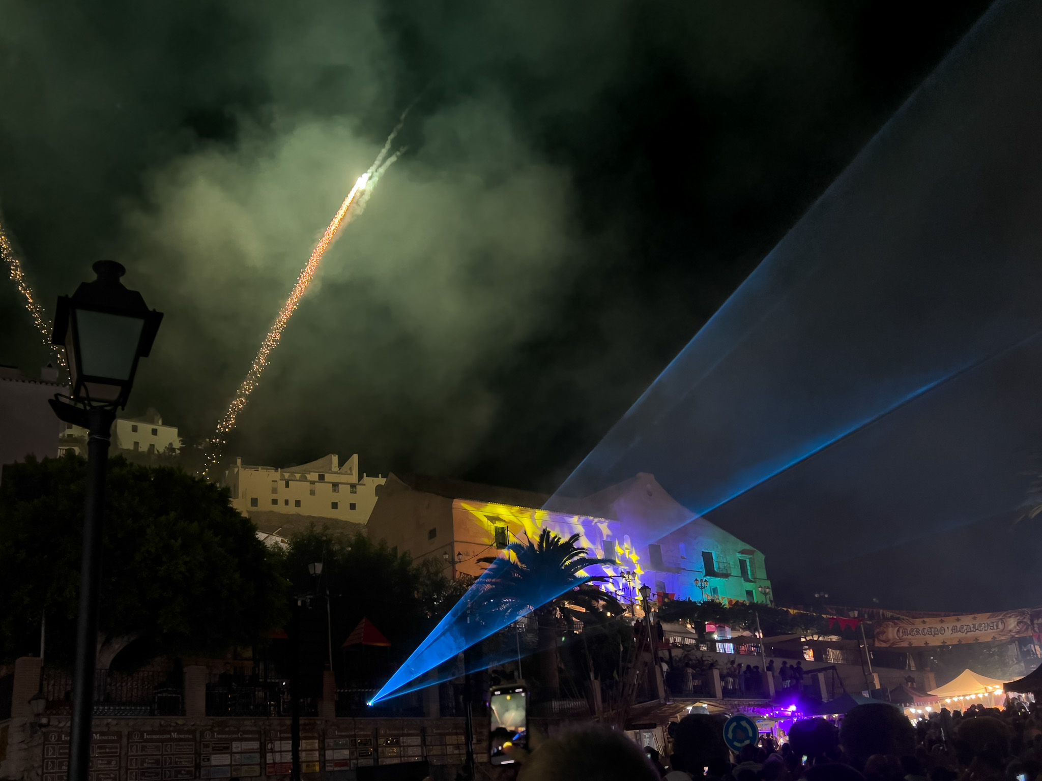Nighttime laser light show